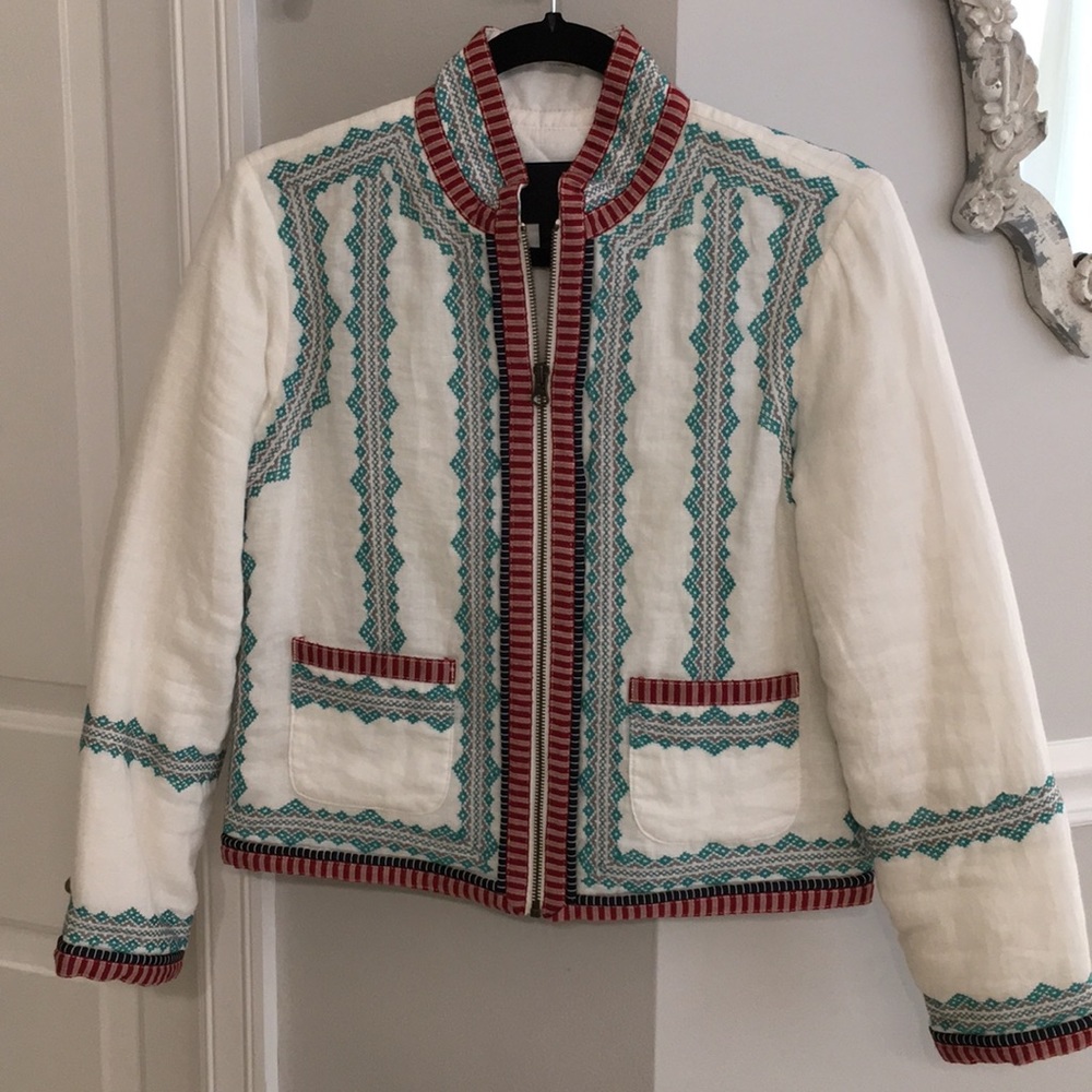 J. Crew collection embroidered jacket